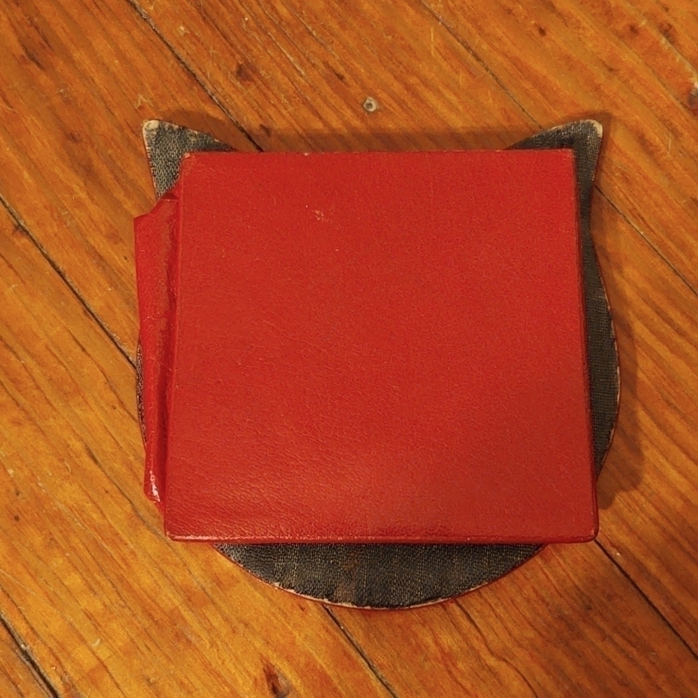 Red Cat Face Snap Button Coin Purse / Small Wallet - Picture 3 of 5